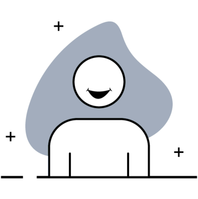 An icon representing a person with a smiley face, associated with Port Moody chiropractic.