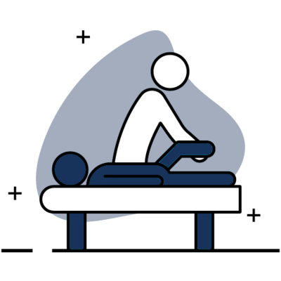 A person receiving a massage at Port Moody Chiropractic.