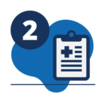 A clipboard featuring the number 2, affiliated with Port Moody Chiropractic.